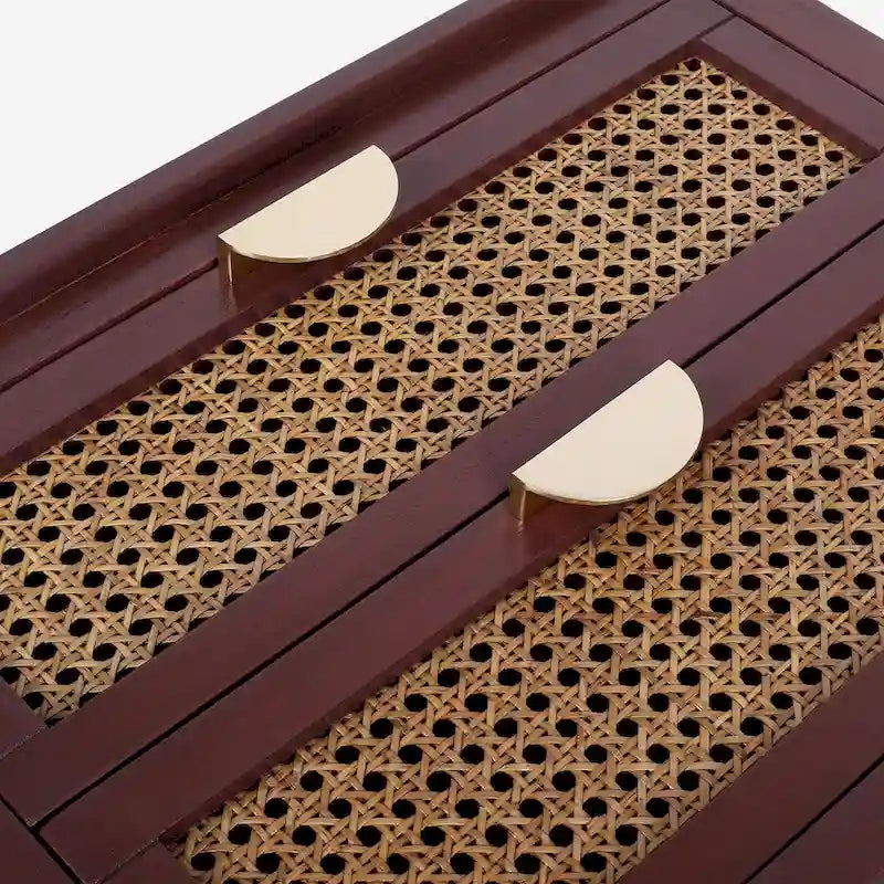 3 Drawers Rattan Storage Cabinet