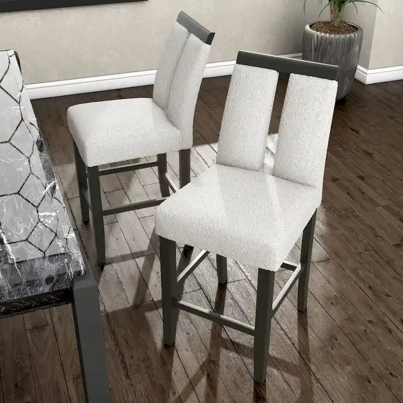 Chaises de comptoir rembourrées modernes (lot de 2)
