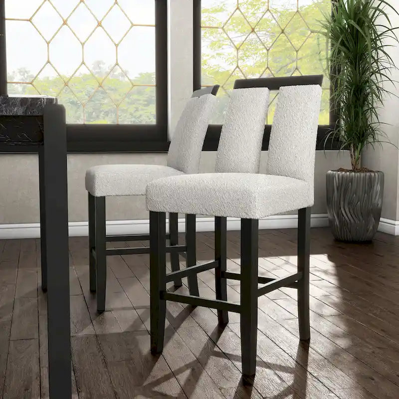 Chaises de comptoir rembourrées modernes (lot de 2)