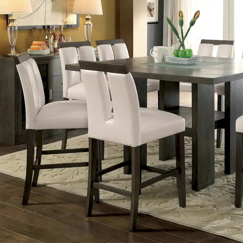 Chaises de comptoir rembourrées modernes (lot de 2)