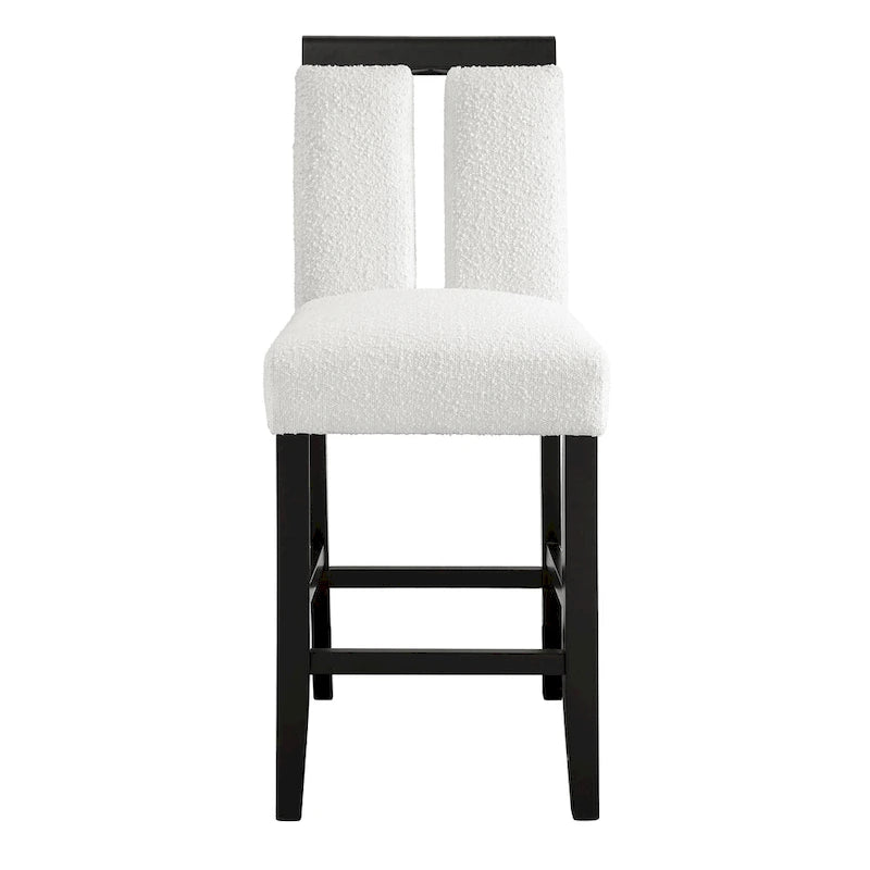 Chaises de comptoir rembourrées modernes (lot de 2)