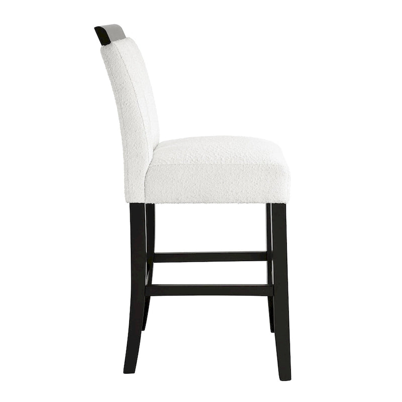 Chaises de comptoir rembourrées modernes (lot de 2)
