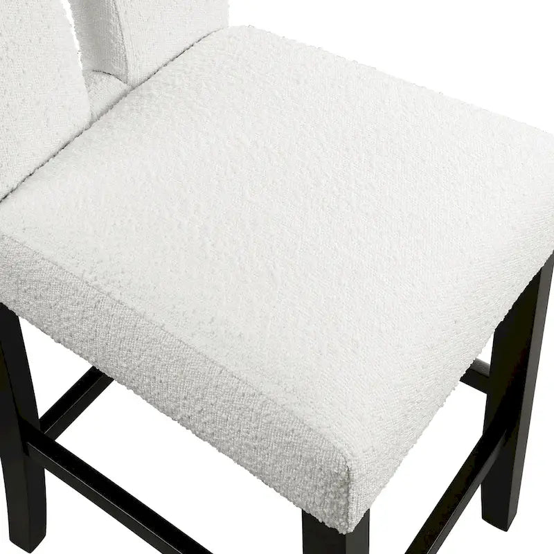 Chaises de comptoir rembourrées modernes (lot de 2)