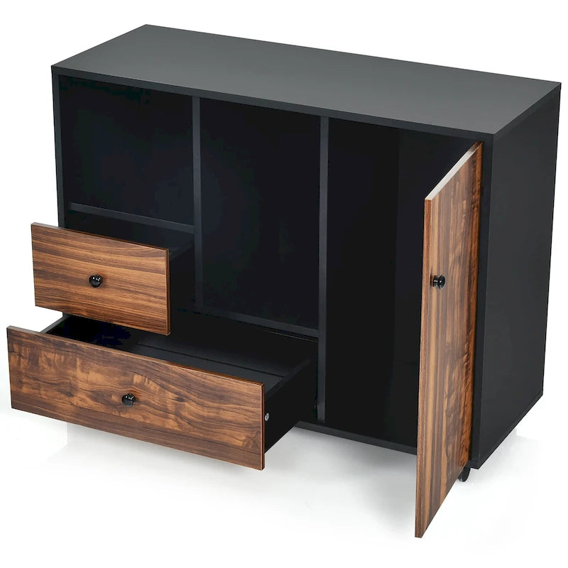 Mobile Filing Cabinet with Storage Drawers and Wheels