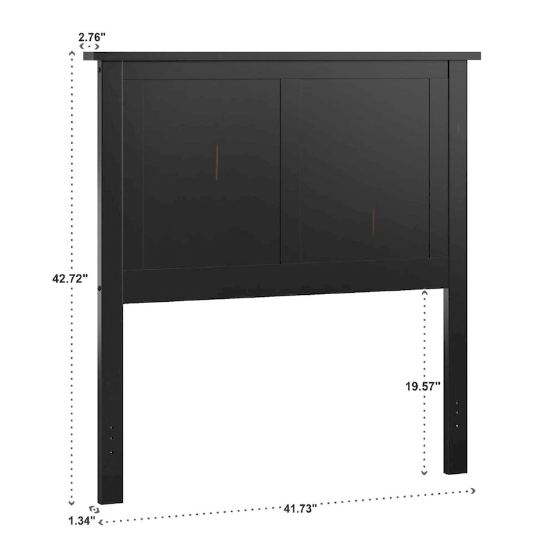 Mission Transitional Black Panel Headboard