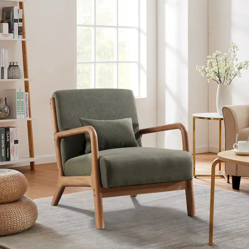 Modern Solid Wood Accent Chair