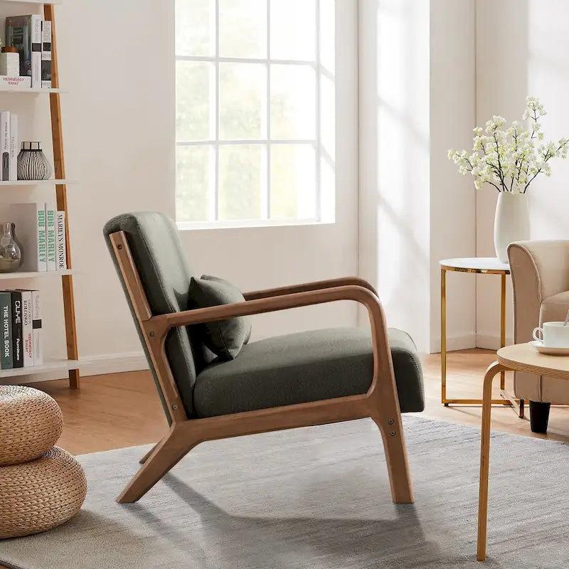 Modern Solid Wood Accent Chair