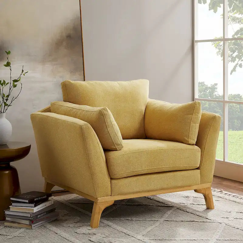 Modern Flared Arm Accent Chair