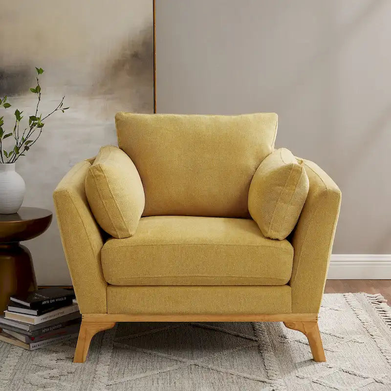 Modern Flared Arm Accent Chair