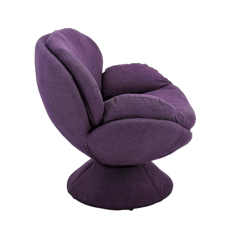 360° Swivel Accent Chair with Wing Arms & Padded Seat