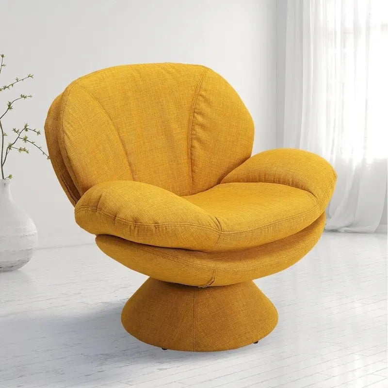 360° Swivel Accent Chair with Wing Arms & Padded Seat
