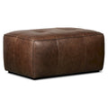 Pouf en cuir