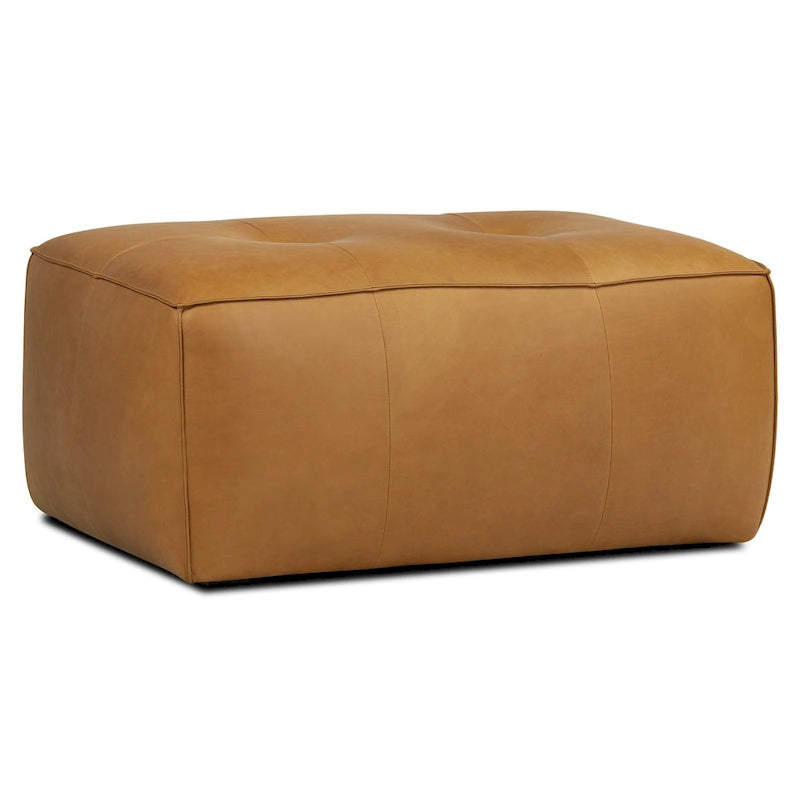 Pouf en cuir