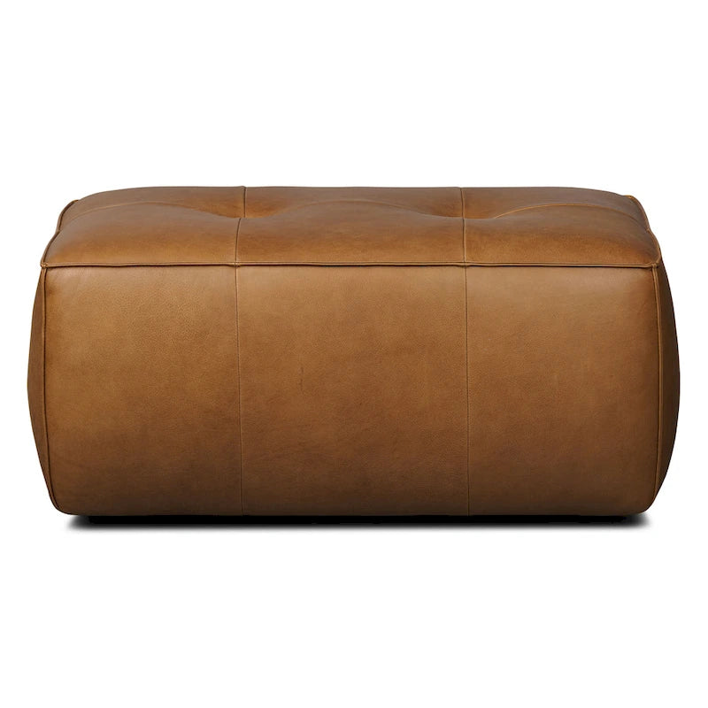 Pouf en cuir