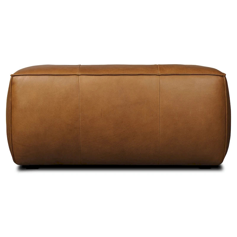 Pouf en cuir