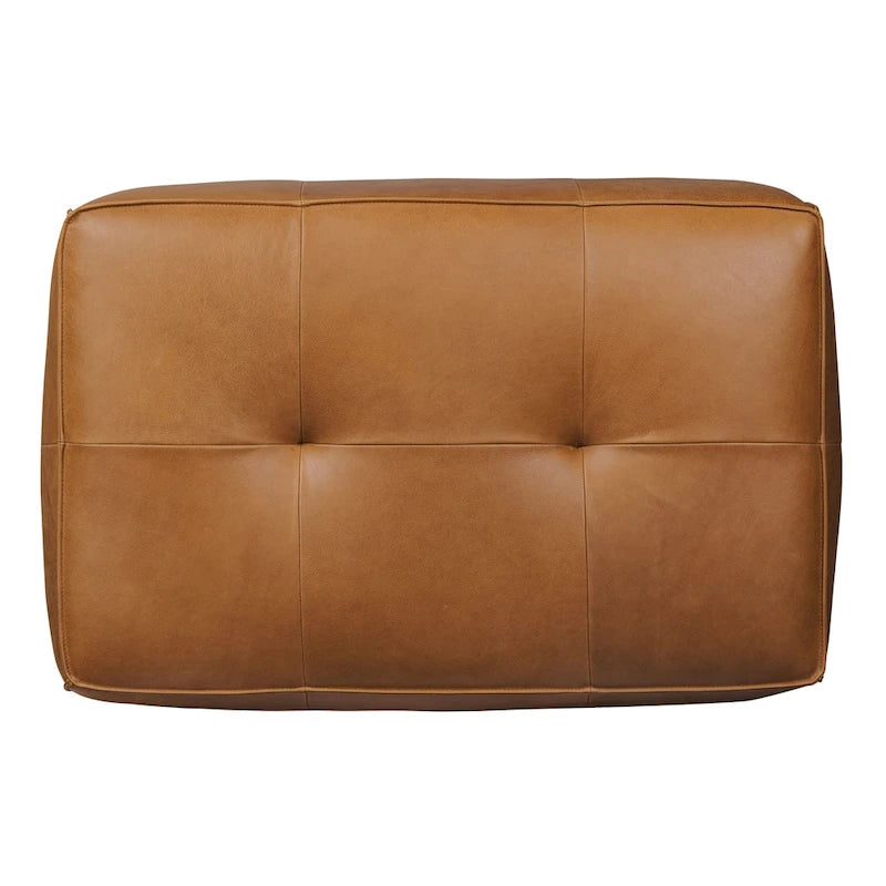 Pouf en cuir