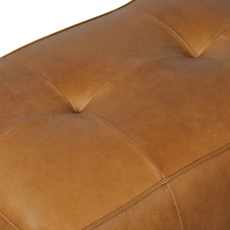 Pouf en cuir