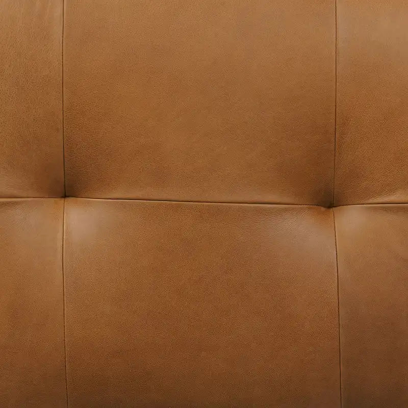 Pouf en cuir