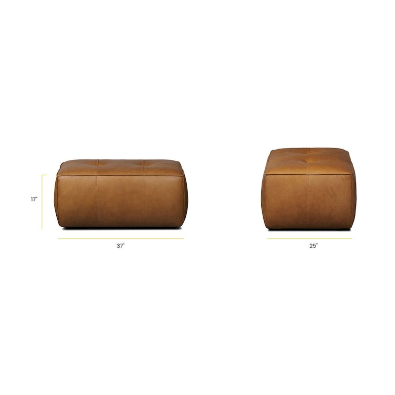 Pouf en cuir