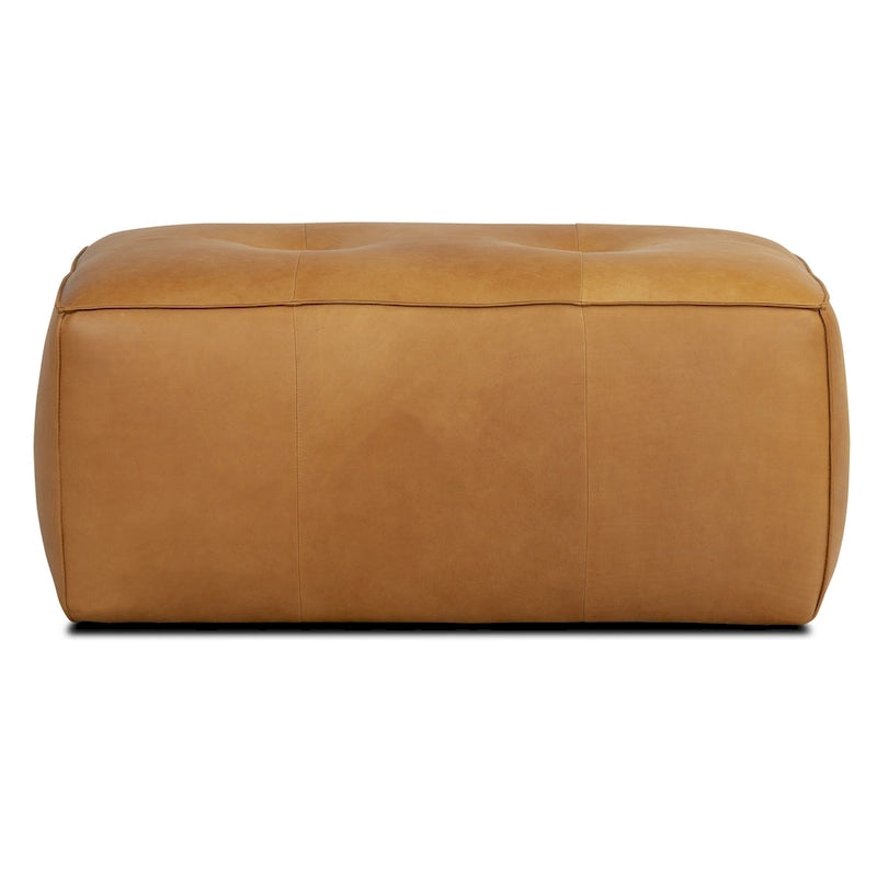 Pouf en cuir