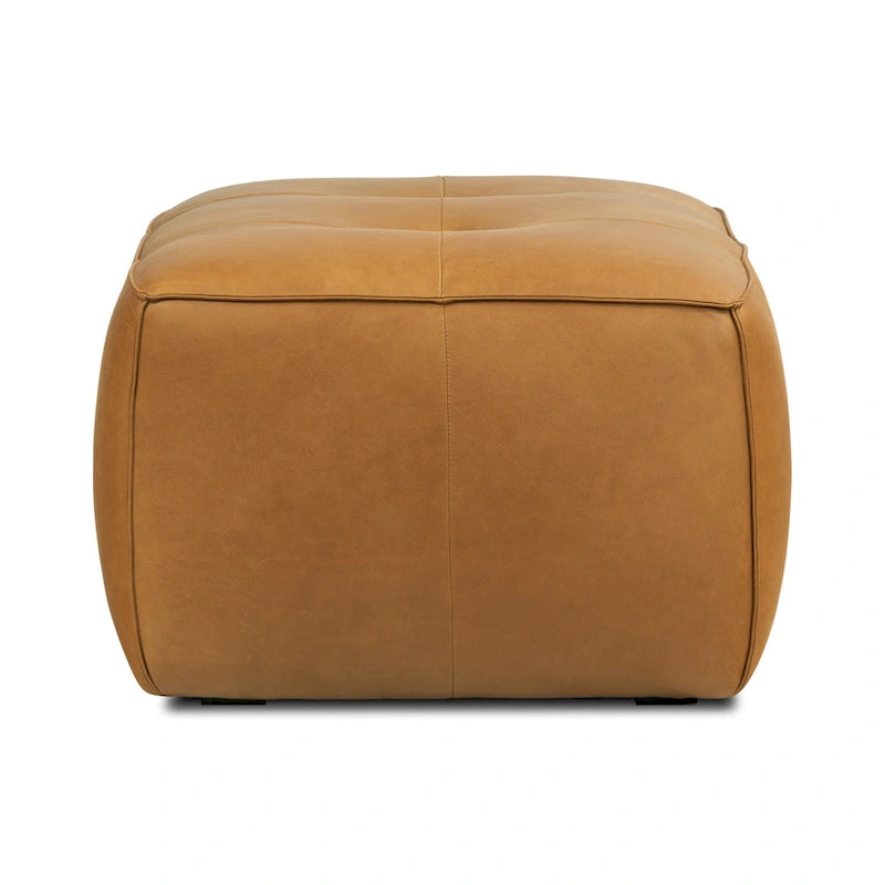 Pouf en cuir