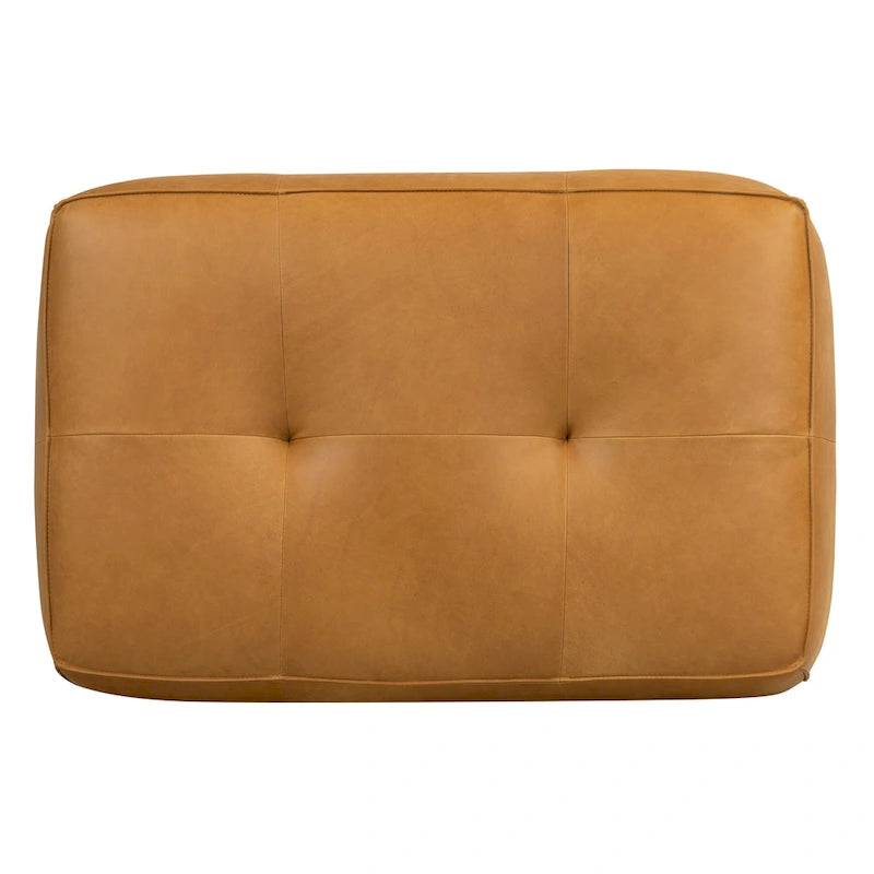 Pouf en cuir