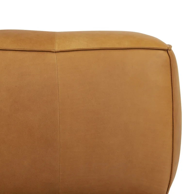 Pouf en cuir