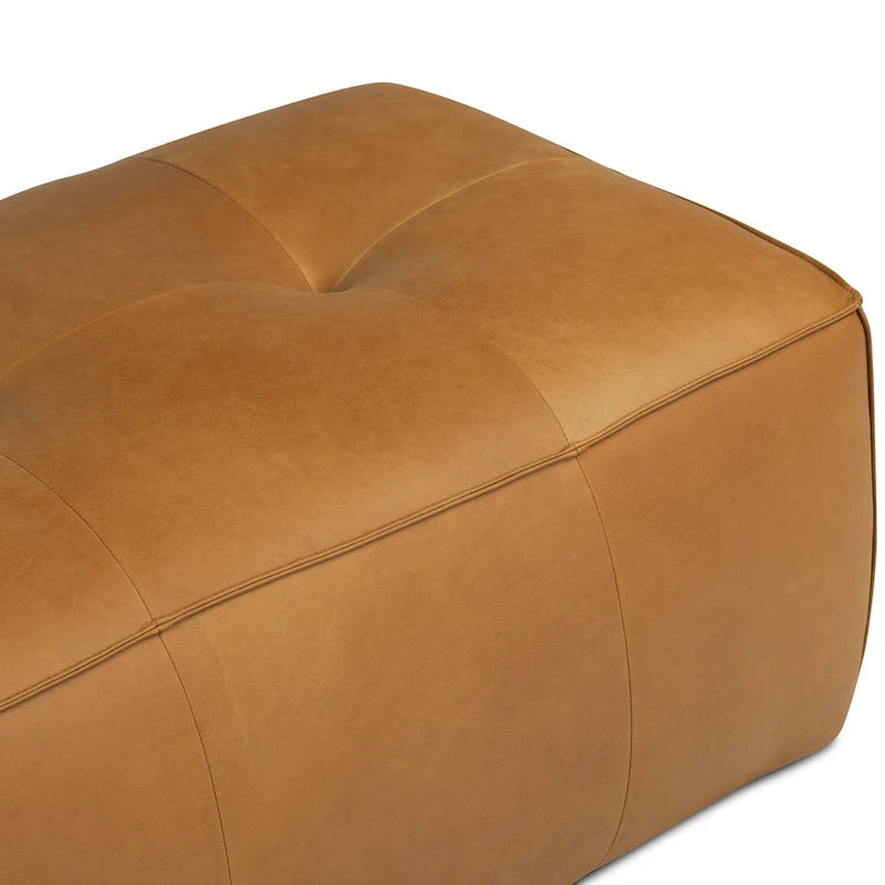 Pouf en cuir