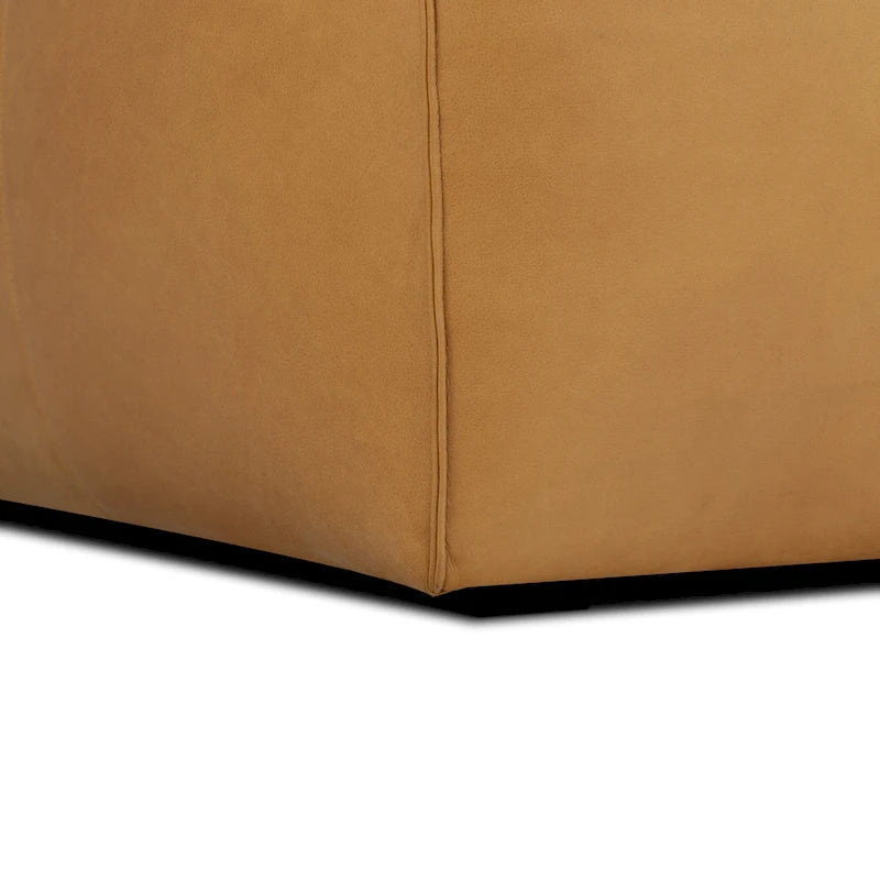 Pouf en cuir