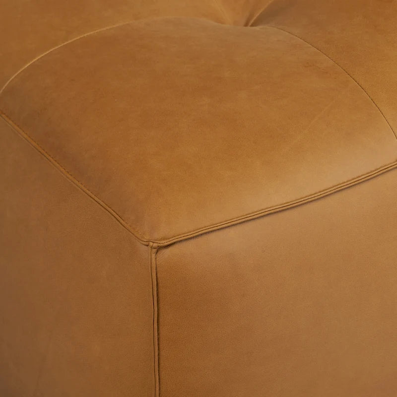 Pouf en cuir