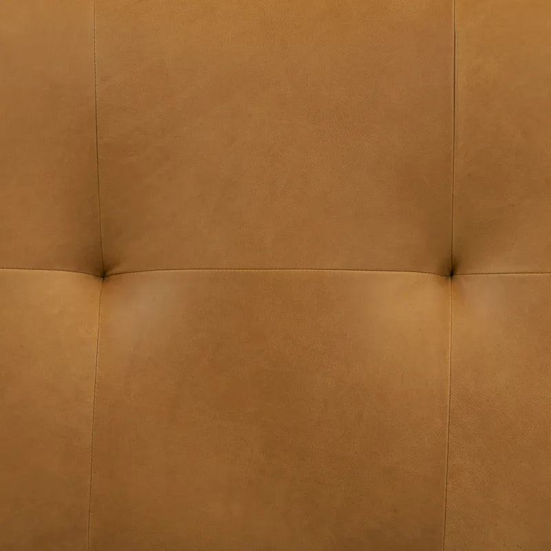 Pouf en cuir