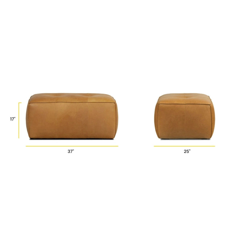 Pouf en cuir