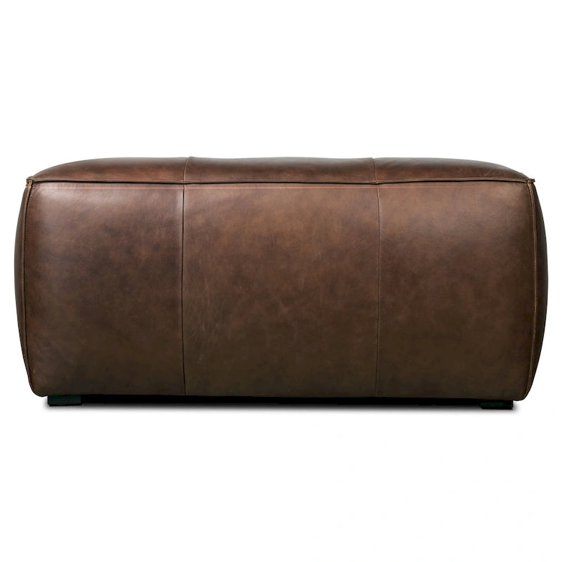 Pouf en cuir