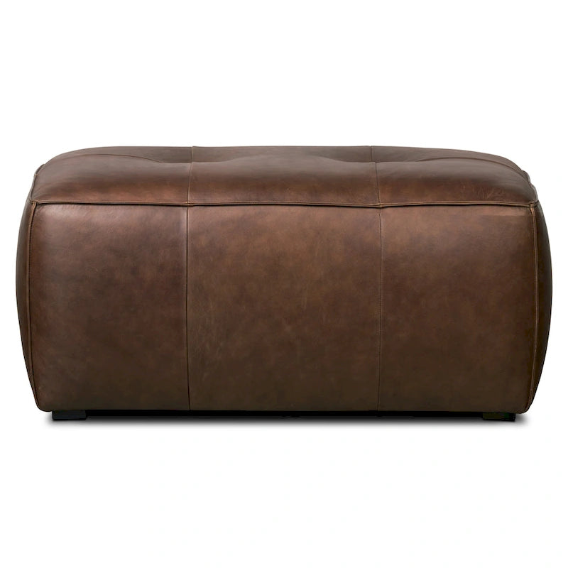 Pouf en cuir