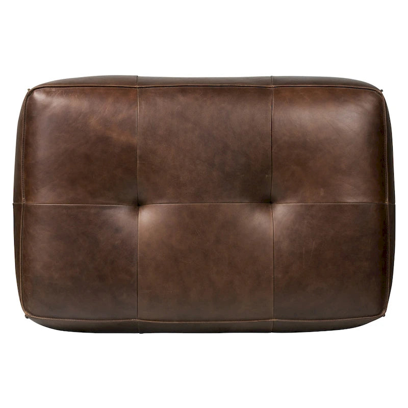 Pouf en cuir