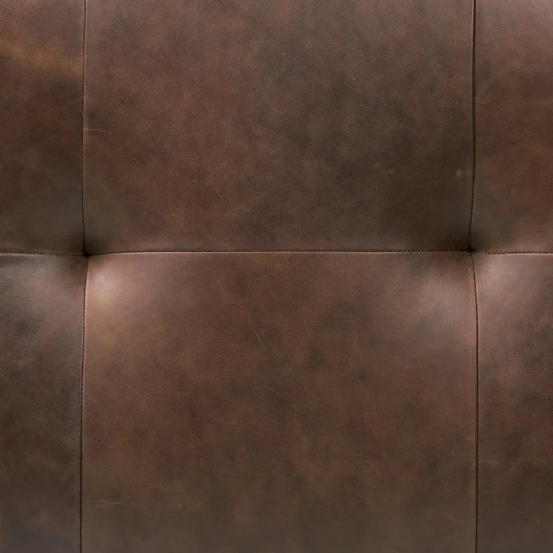 Pouf en cuir
