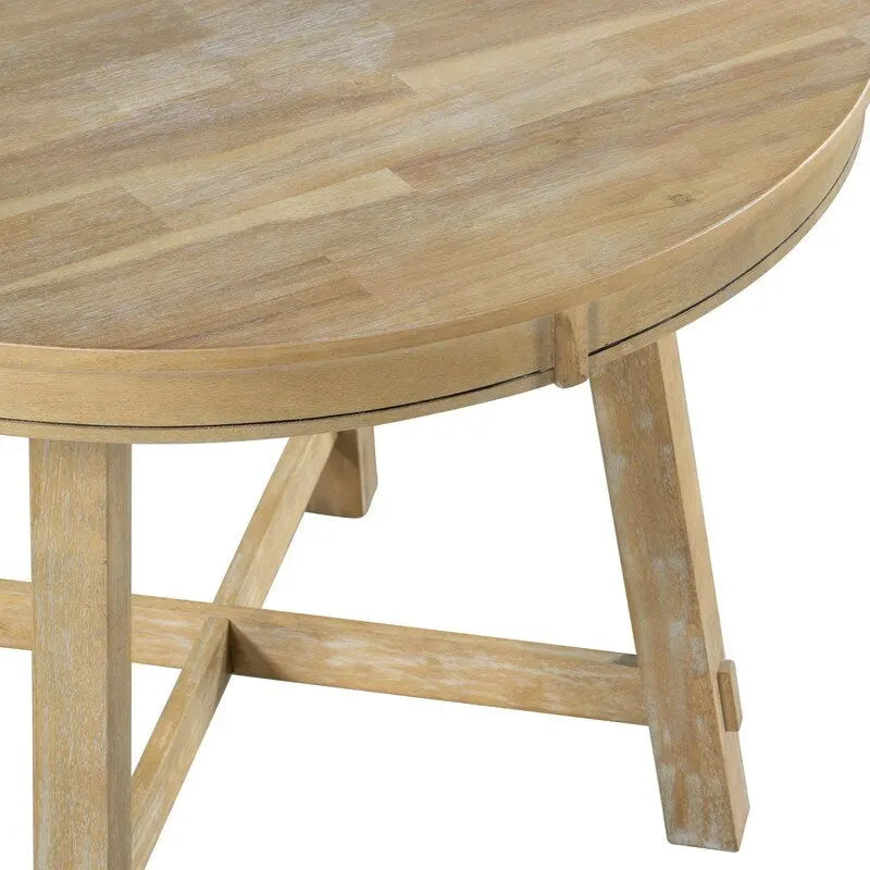 Extendable Adjustable Round/Oval Dining Table